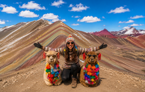 llamas en la montaña 7 colores